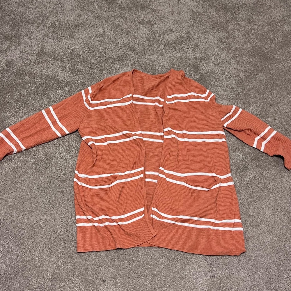 Striped Rust Cardigan
